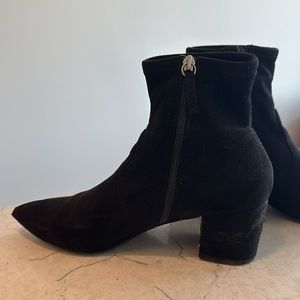 Steve Madden Black Suede Blair Ankle Boots
